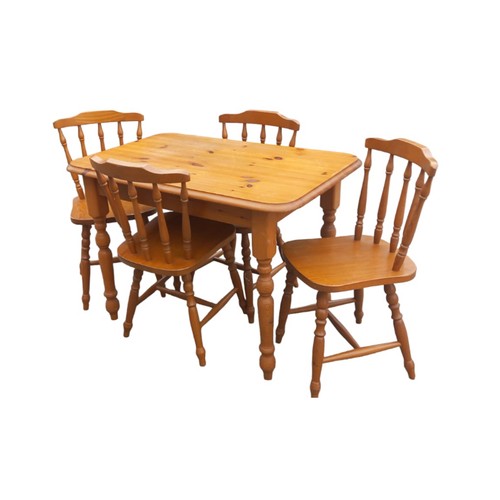 416 - PINE TABLE & 4 CHAIRS