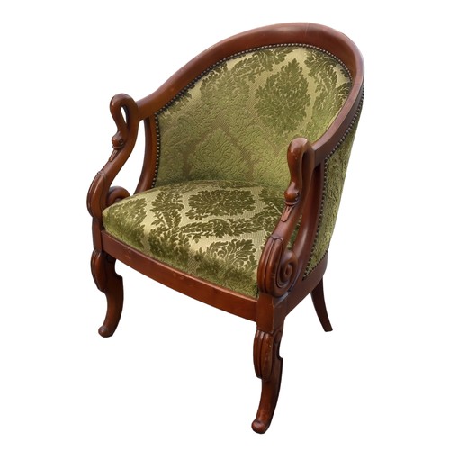 456 - A SWAN HEAD ARMCHAIR