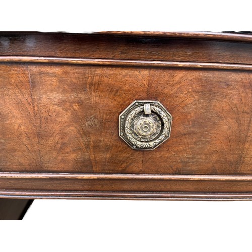 464 - A REGENCY SIDEBOARD WITH A DOUBLE CELLARETTE DRAWERS **