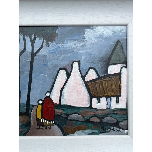 472 - WALKING HOME A PAINTING BY MARY LOU 30X22