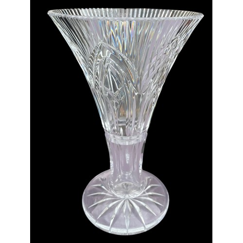 485 - A TALL WATERFORD CRYSTAL VASE **