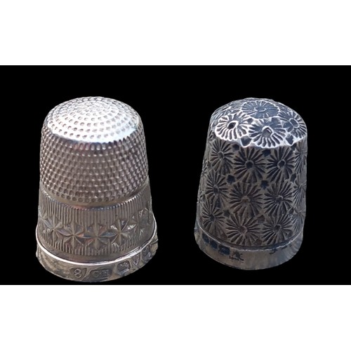 507 - 2 FULLY HALLMARKED SILVER THIMBLES