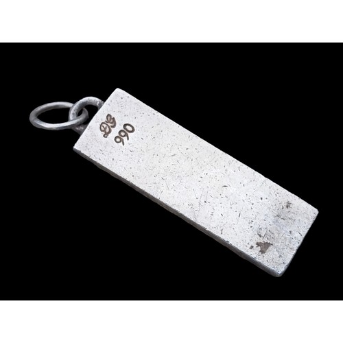 516 - A 990 GRADE SILVER INGOT/PENDANT 18.3G