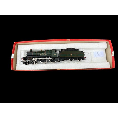 539 - HORNBY GREAT WESTERN COUNTY OF OXFORD 3830 TRAIN AND COAL TRAILER OO GUAGE