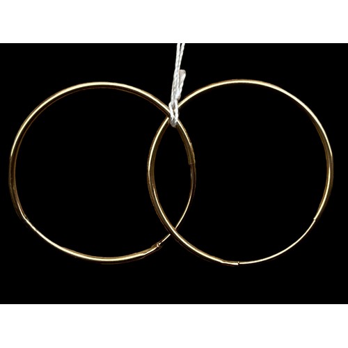 602 - FINE 9ct GOLD HOOP EARRINGS 1.07grm