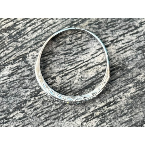 605 - AN 11 STONE DIAMOND WHITE GOLD ETERNITY BAND  SIZE S