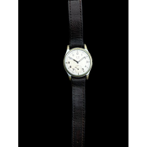 623 - ALPINA 592 KRIEGSMARINE WRIST WATCH BRASS CASE WITH TRACES OF CHROME .SUBSIDIARY SECOND HAND DIAL PO... 