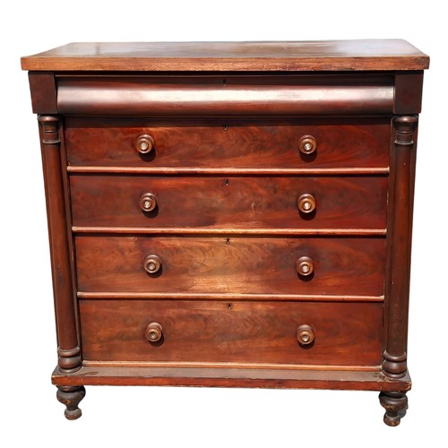 655 - AN ORIGINAL VICTORIAN SCOTCH CHEST OF DRAWERS MEASURE 47.25 x 22 x 49