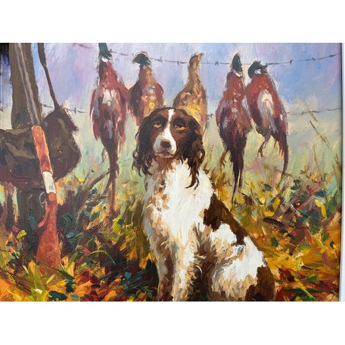 656 - THE PROUD GUN DOG A PAINTING BY MACNAUGHTON 24X24