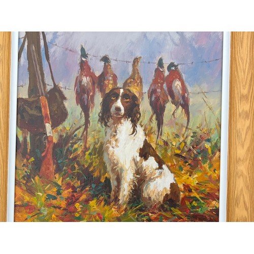 656 - THE PROUD GUN DOG A PAINTING BY MACNAUGHTON 24X24