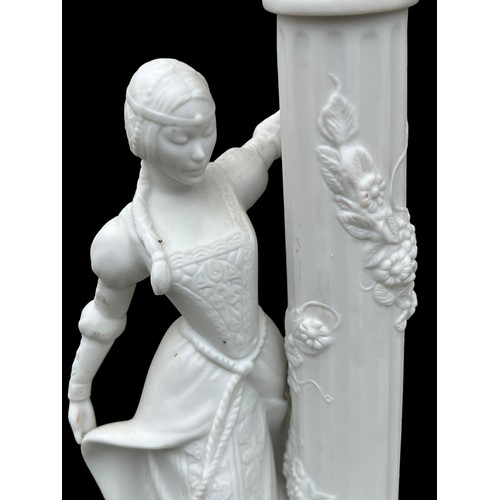 659 - A BEAUTIFUL PAIR OF ROMEO AND JULIET FINE PORCELAIN CANDLESTICK BY FRANKLIN MINT **