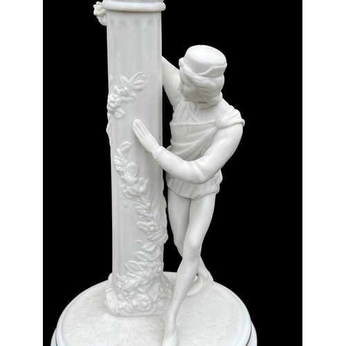 659 - A BEAUTIFUL PAIR OF ROMEO AND JULIET FINE PORCELAIN CANDLESTICK BY FRANKLIN MINT **