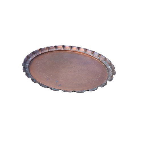 694 - A PIEC CRUST COPPER TRAY ** p