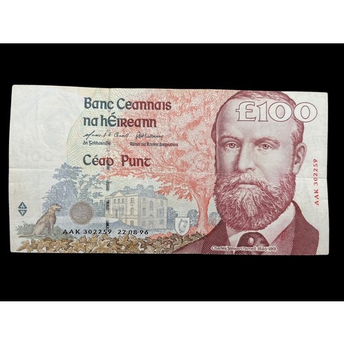 620 - A CHARLES PARNELL CENTRAL BANK OF IRELAND £100 NOTE