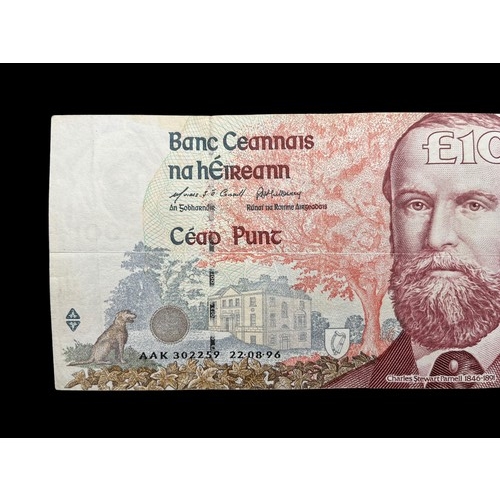 620 - A CHARLES PARNELL CENTRAL BANK OF IRELAND £100 NOTE