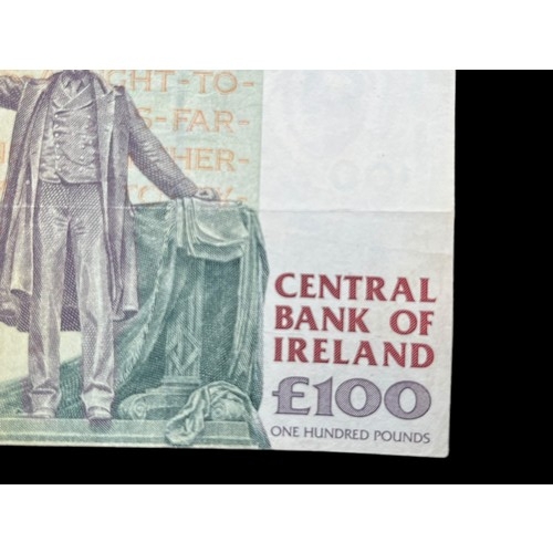 620 - A CHARLES PARNELL CENTRAL BANK OF IRELAND £100 NOTE