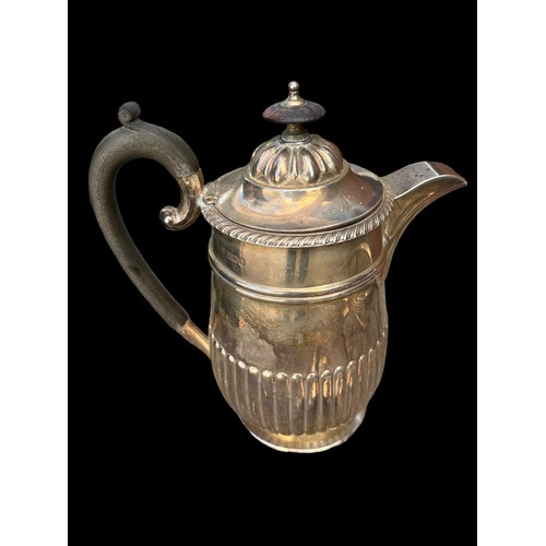 582A - A LONDON SILVER SPIRIT KETTLE A HEAVY 710grm