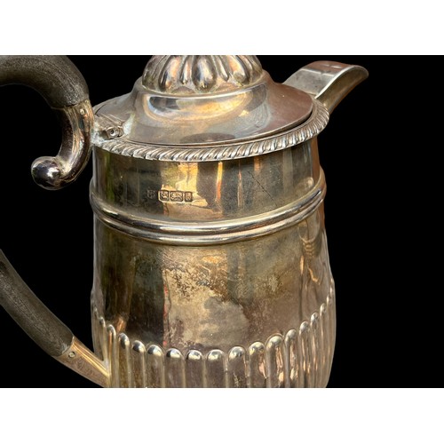 582A - A LONDON SILVER SPIRIT KETTLE A HEAVY 710grm