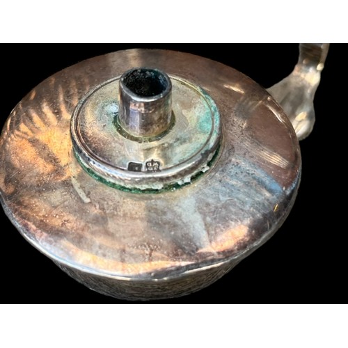 582A - A LONDON SILVER SPIRIT KETTLE A HEAVY 710grm