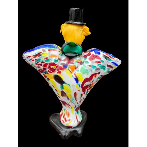 496A - AN ORIGINAL MURANO GLASS VASE CLOWN ORNAMENT