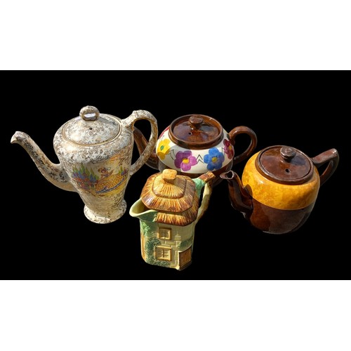 49 - SELECTION OF TEA POTS AND A COFFE POT