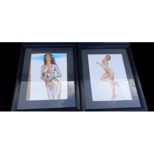 52 - 5 FRAMED NUDIST PRINTS 14x17