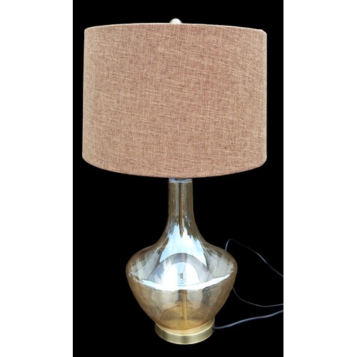 61 - A NEW GOLD TINTED LAMP WITH NEW MATCHING SHADE 28