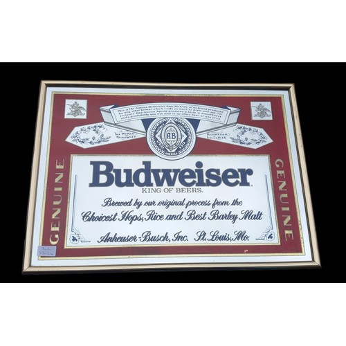 23 - BUDWEISER ADVERTISING MIRROR 25x18