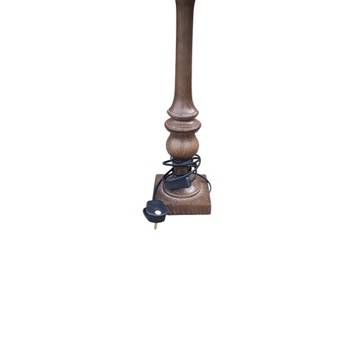 98 - A NEW BRONZED FINISHED LAMP WITH LINEN STYLE SHADE 31