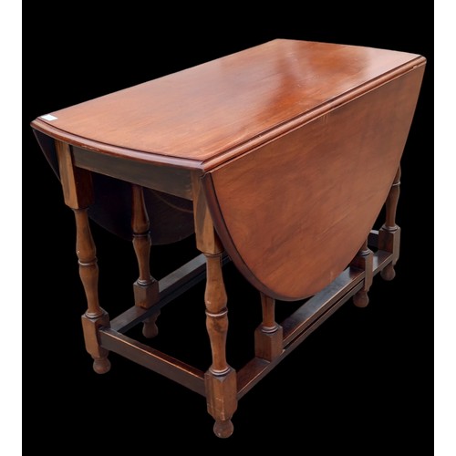 54 - MAHOGANY GATE LEG TABLE