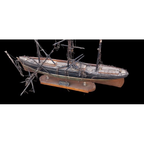 64 - AN ANTIQUE MODEL FRIGATE FOR RESTORATION