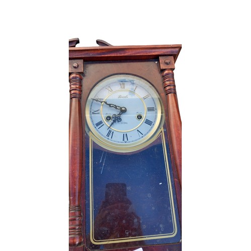 69 - MAHOGANY 31 DAY WALL CLOCK