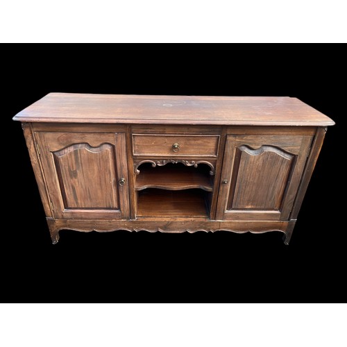 99 - A MAHOGANY SIDEBOARD 2 DOOR AND CENTRE DRAWER