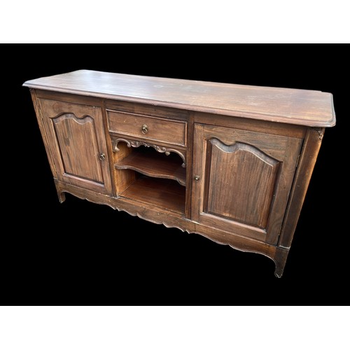 99 - A MAHOGANY SIDEBOARD 2 DOOR AND CENTRE DRAWER