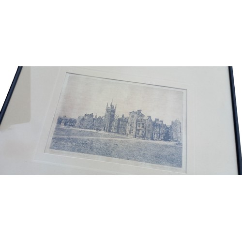 103 - CRESSWELL BOAK ETCHING QUEENS UNIVERSITY BELFAST 18.5X16.5