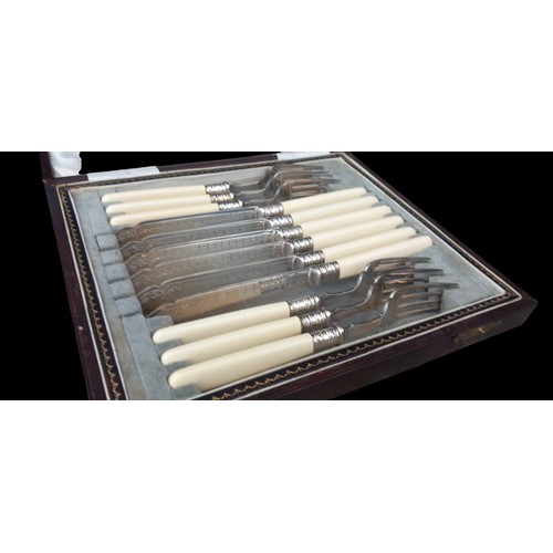 121 - CASED FISH SET