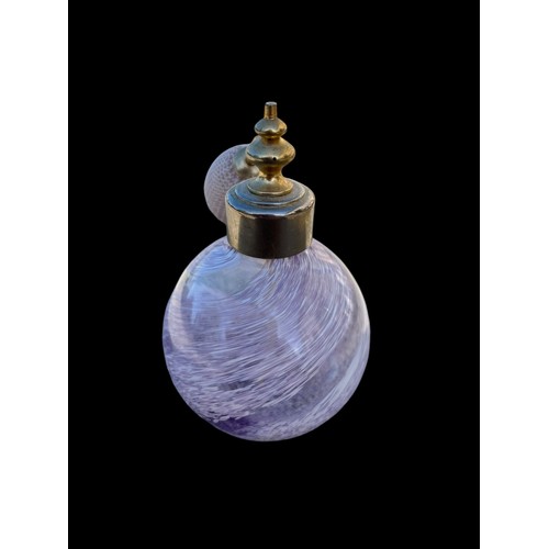 182 - A DESIGNER GLASS PERFUME BOTTLE