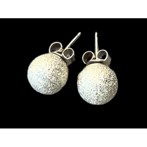 256 - A PAIR OF FANCY BALL SILVER EARRINGS