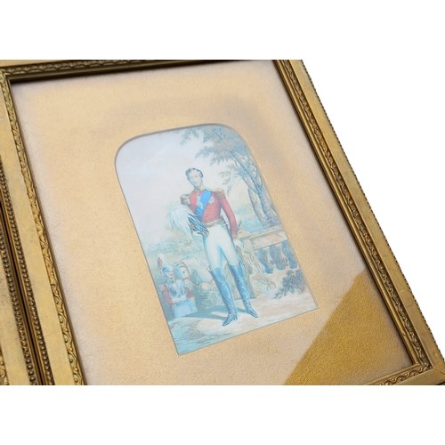 284 - PRINTS IN OILS BY GEORGE BAXTER CIRCA 1849 CL203 ENGLANDS QUEEN (VICTORIA)  AND CL204 PRINCE ALBERT ... 