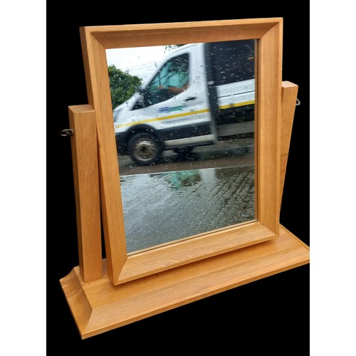 287 - SOLID OAK DRESSING MIRROR