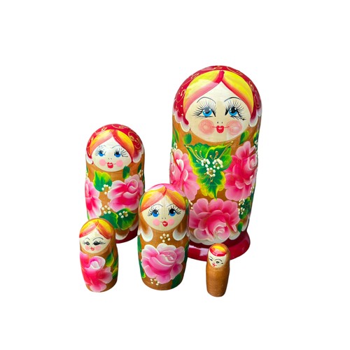 293 - A SET OF 5 RUSSIAN DOLLS