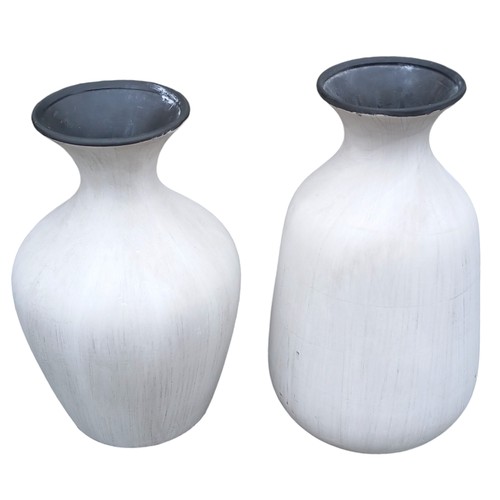 294 - 2 MATCHING NEW STONE EFFECT VASE 16