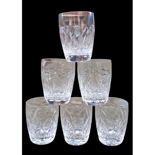 313 - A SET OF 6 CRYSTAL WHISKEY GLASS