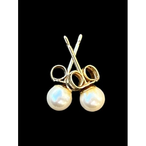 261 - A PAIR OF 9ct GOLD AND PEARL EARRINGS