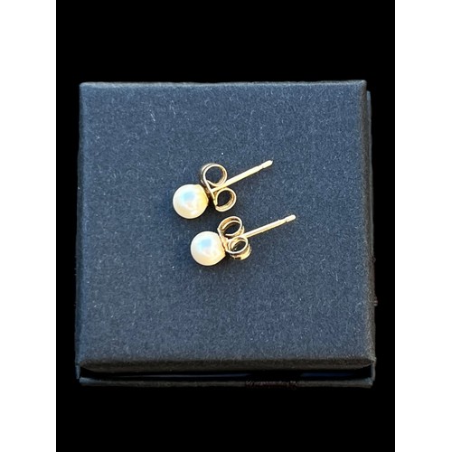 261 - A PAIR OF 9ct GOLD AND PEARL EARRINGS