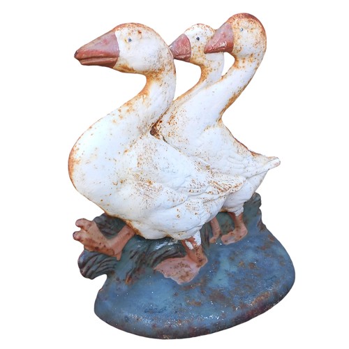 319 - A CAST IRON GOOSE DOOR STOP