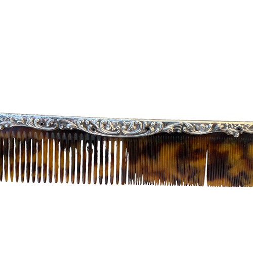 273 - A SILVER AND TORTOISE SHELL COMB (PERFECT CONDITION )