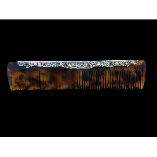 273 - A SILVER AND TORTOISE SHELL COMB (PERFECT CONDITION )