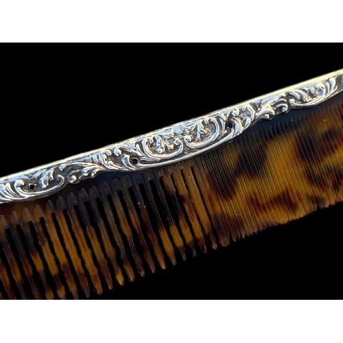 273 - A SILVER AND TORTOISE SHELL COMB (PERFECT CONDITION )