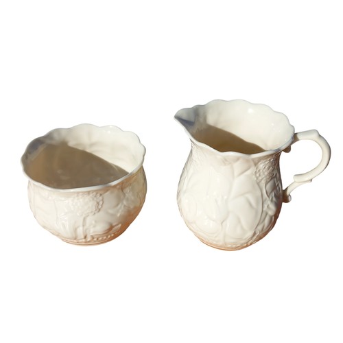 361 - A BELLEEK CREAM AND SUGAR